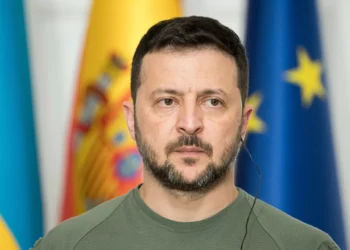 Volodymyr Zelensky em Bruxelas antes de viajar para Lisboa