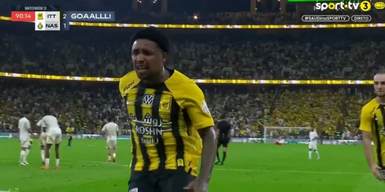 O golo que deixa o Al Nassr (ainda) mais longe do título saudita