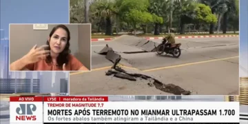 Brasileira que mora na Tailândia relata desespero após terremoto: ‘Nunca imaginei ver isso’
