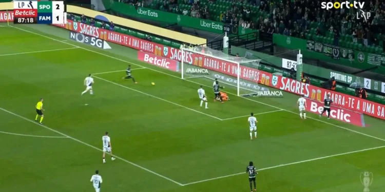 Geny Catamo marca o último golo do Sporting antes da paragem FIFA