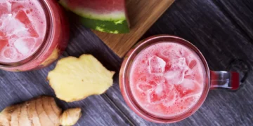 Sumo de melancia e gengibre para combater aqueles quilinhos a mais