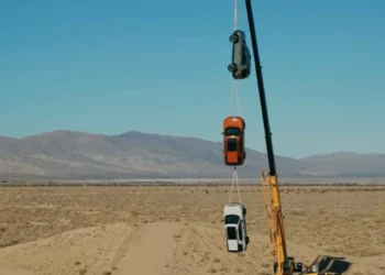 Há uma razão para a Honda ter colocado três carros numa grua