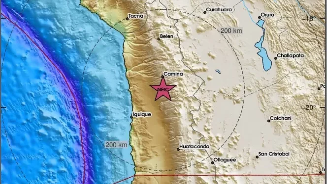 Terremoto de magnitude 5,7 atinge a região de Tarapacá, no Chile