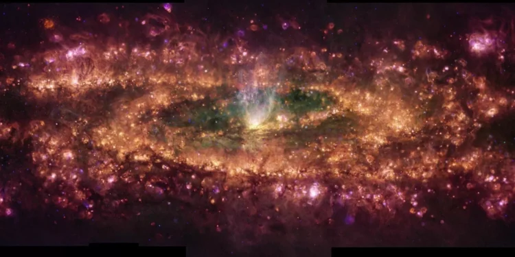 Astrónomos observam Galáxia do Escultor em milhares de tonalidades em simultâneo