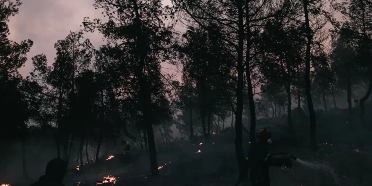 Incêndio na região grega do Peloponeso já queimou 1.145 hectares