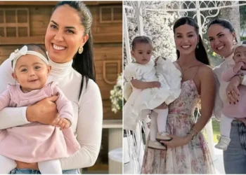 Graciele leva filha com Zezé em aniversário dos gêmeos de Sorocaba