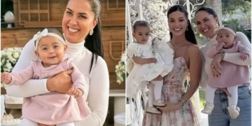 Graciele leva filha com Zezé em aniversário dos gêmeos de Sorocaba