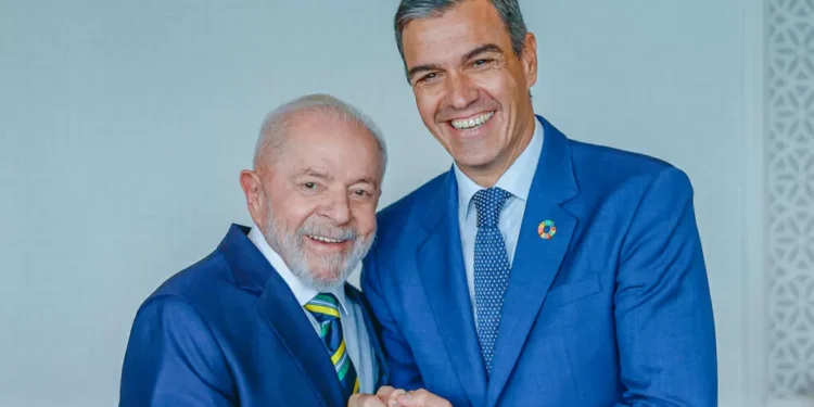 Lula conversa Pedro Sánchez, premiê da Espanha, sobre acordo Mercosul-UE